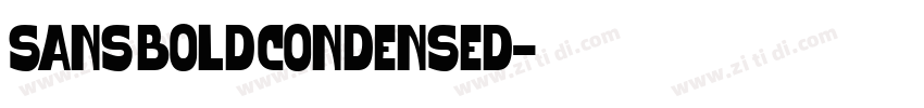 Sans bold condensed字体转换